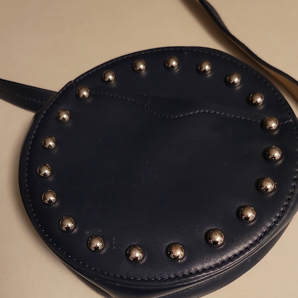 Rebecca Minkoff Blue Crossbody Bag with Silver Accents